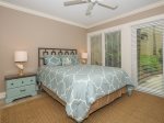 Guest Bedroom with Queen Bed Located on Ground Floor at 20 Hilton Head Beach Villa
